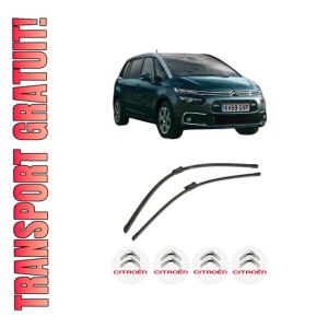 Set stergatoare auto CITROEN GRAND C4 SPACETOURER Van (3A_, 3E_) din 2019, pentru parbriz auto, 2 bucati, Bosch Aerotwin, din cauciuc siliconat rezistent, 4 Stickere Auto CITROEN