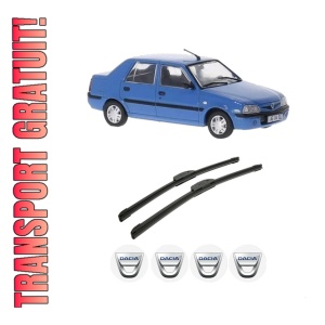 Set stergatoare auto DACIA SOLENZA (B41_) din 2003-2005, pentru parbriz auto, 2 bucati, Bosch Aerotwin Retrofit, din cauciuc siliconat rezistent, 4 Stickere Auto DACIA