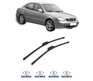 Set stergatoare auto DAEWOO LEGANZA (KLAV) din 1997-2004, pentru parbriz auto, 2 bucati, Bosch Aerotwin Retrofit, din cauciuc siliconat rezistent, 4 Stickere Auto DAEWOO - Img 2