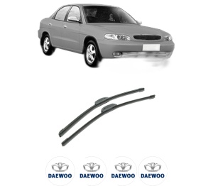 Set stergatoare auto DAEWOO NUBIRA Saloon (J100) din 1997-2000, pentru parbriz auto, 2 bucati, Bosch Aerotwin Retrofit, din cauciuc siliconat rezistent, 4 Stickere Auto DAEWOO - Img 2