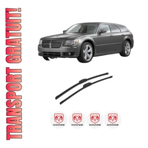 Set stergatoare auto DODGE MAGNUM Estate din 2004-2008, pentru parbriz auto, 2 bucati, Bosch Aerotwin Retrofit, din cauciuc siliconat rezistent, 4 Stickere Auto DODGE