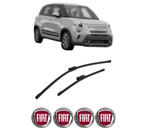 Set stergatoare auto FIAT 500L (351_, 352_) din 2012-2018, pentru parbriz auto, 2 bucati, Bosch Aerotwin Multi, din cauciuc siliconat rezistent, 4 Stickere Auto FIAT - Img 2