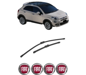 Set stergatoare auto FIAT 500X (334_) din 2014-2022, pentru parbriz auto, 2 bucati, Bosch Aerotwin, din cauciuc siliconat rezistent, 4 Stickere Auto FIAT - Img 2
