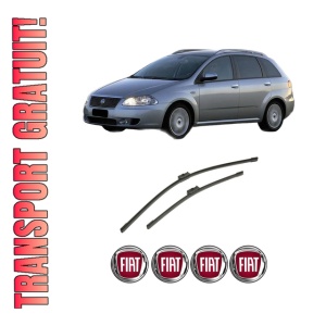 Set stergatoare auto FIAT CROMA Estate Van (194_) din 2006-2011, pentru parbriz auto, 2 bucati, Bosch Aerotwin, din cauciuc siliconat rezistent, 4 Stickere Auto FIAT