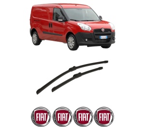 Set stergatoare auto FIAT DOBLO Cargo (263_) din 2010-2023, pentru parbriz auto, 2 bucati, Bosch Aerotwin, din cauciuc siliconat rezistent, 4 Stickere Auto FIAT - Img 2