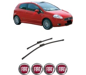 Set stergatoare auto FIAT PANDA (312_, 319_) din 2012-2022, pentru parbriz auto, 2 bucati, Bosch Aerotwin, din cauciuc siliconat rezistent, 4 Stickere Auto FIAT - Img 2
