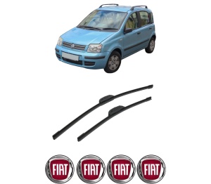 Set stergatoare auto FIAT PANDA Hatchback Van (169_) din 2004-2011, pentru parbriz auto, 2 bucati, Bosch Aerotwin Retrofit, din cauciuc siliconat rezistent, 4 Stickere Auto FIAT - Img 2