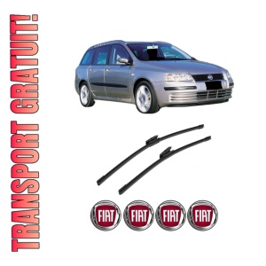 Set stergatoare auto FIAT STILO (192_) din 2001-2007, pentru parbriz auto, 2 bucati, Bosch Aerotwin Multi, din cauciuc siliconat rezistent, 4 Stickere Auto FIAT
