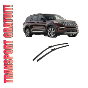 Set stergatoare auto FORD EXPLORER (U6_) din 2019, pentru parbriz auto, 2 bucati, Bosch Aerotwin, din cauciuc siliconat rezistent, 4 Stickere Auto FORD