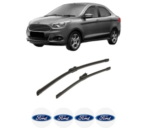 Set stergatoare auto FORD KA+ III Saloon (TK, FK) din 2016, pentru parbriz auto, 2 bucati, Bosch Aerotwin, din cauciuc siliconat rezistent, 4 Stickere Auto FORD - Img 2