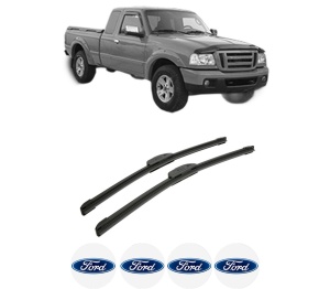 Set stergatoare auto FORD RANGER (ET) din 2006-2012, pentru parbriz auto, 2 bucati, Bosch Aerotwin Retrofit, din cauciuc siliconat rezistent, 4 Stickere Auto FORD - Img 2