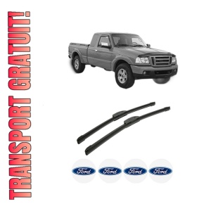 Set stergatoare auto FORD RANGER (ET) din 2006-2012, pentru parbriz auto, 2 bucati, Bosch Aerotwin Retrofit, din cauciuc siliconat rezistent, 4 Stickere Auto FORD