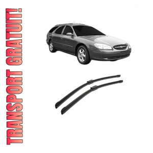 Set stergatoare auto FORD TAURUS Estate din 1999-2004, pentru parbriz auto, 2 bucati, Bosch Aerotwin, din cauciuc siliconat rezistent, 4 Stickere Auto FORD