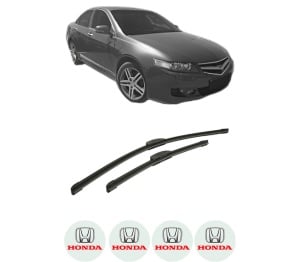 Set stergatoare auto HONDA ACCORD VII (CM) din 2002-2008, pentru parbriz auto, 2 bucati, Bosch Aerotwin Retrofit, din cauciuc siliconat rezistent, 4 Stickere Auto HONDA - Img 2