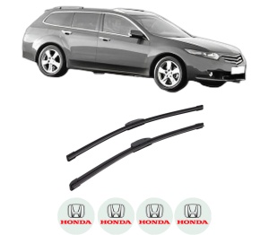 Set stergatoare auto HONDA ACCORD VIII Estate (CW) din 2008-2015, pentru parbriz auto, 2 bucati, Bosch Aerotwin Retrofit, din cauciuc siliconat rezistent, 4 Stickere Auto HONDA - Img 2