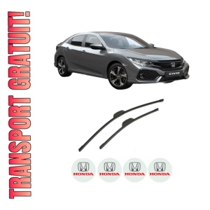 Set stergatoare auto HONDA CIVIC X Saloon (FC_) din 2015-2022, pentru parbriz auto, 2 bucati, Bosch Aerotwin Retrofit, din cauciuc siliconat rezistent, 4 Stickere Auto HONDA