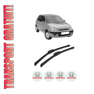 Set stergatoare auto HONDA LOGO (GA) din 1999-2002, pentru parbriz auto, 2 bucati, Bosch Aerotwin Retrofit, din cauciuc siliconat rezistent, 4 Stickere Auto HONDA