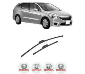Set stergatoare auto HONDA STREAM (RN) din 2001-2006, pentru parbriz auto, 2 bucati, Bosch Aerotwin Retrofit, din cauciuc siliconat rezistent, 4 Stickere Auto HONDA - Img 2