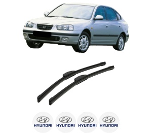 Set stergatoare auto HYUNDAI ELANTRA III (XD) din 2000-2006, pentru parbriz auto, 2 bucati, Bosch Aerotwin Retrofit, din cauciuc siliconat rezistent, 4 Stickere Auto HYUNDAI - Img 2