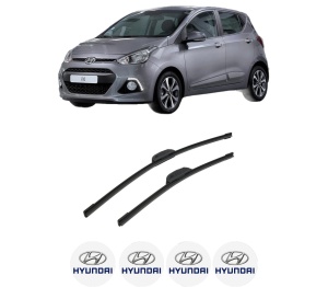 Set stergatoare auto HYUNDAI i10 II (BA, IA) din 2013-2019, pentru parbriz auto, 2 bucati, Bosch Aerotwin Retrofit, din cauciuc siliconat rezistent, 4 Stickere Auto HYUNDAI - Img 2