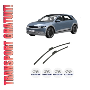 Set stergatoare auto HYUNDAI IONIQ 5 (NE) din 2021-2023, pentru parbriz auto, 2 bucati, Bosch Aerotwin Retrofit, din cauciuc siliconat rezistent, 4 Stickere Auto HYUNDAI