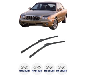 Set stergatoare auto HYUNDAI XG Saloon din 2000-2005, pentru parbriz auto, 2 bucati, Bosch Aerotwin Retrofit, din cauciuc siliconat rezistent, 4 Stickere Auto HYUNDAI - Img 2