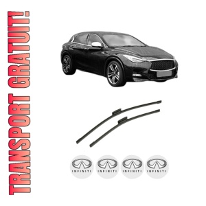 Set stergatoare auto INFINITI Q30 din 2015, pentru parbriz auto, 2 bucati, Bosch Aerotwin Multi, din cauciuc siliconat rezistent, 4 Stickere Auto INFINITI
