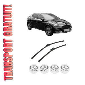 Set stergatoare auto INFINITI QX30 din 2016, pentru parbriz auto, 2 bucati, Bosch Aerotwin, din cauciuc siliconat rezistent, 4 Stickere Auto INFINITI