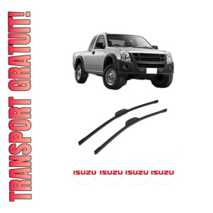 Set stergatoare auto ISUZU D-MAX I (TFR, TFS) din 2002-2012, pentru parbriz auto, 2 bucati, Bosch Aerotwin Retrofit, din cauciuc siliconat rezistent, 4 Stickere Auto ISUZU
