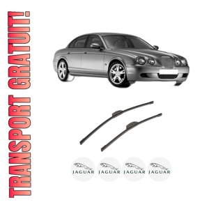 Set stergatoare auto JAGUAR S-TYPE II (X200) din 1999-2008, pentru parbriz auto, 2 bucati, Bosch Aerotwin Retrofit, din cauciuc siliconat rezistent, 4 Stickere Auto JAGUAR