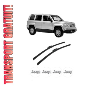 Set stergatoare auto JEEP PATRIOT (MK74) din 2007-2017, pentru parbriz auto, 2 bucati, Bosch Aerotwin Retrofit, din cauciuc siliconat rezistent, 4 Stickere Auto JEEP