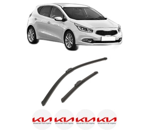 Set stergatoare auto KIA CEE'D (JD) din 2012-2018, pentru parbriz auto, 2 bucati, Bosch Aerotwin Retrofit, din cauciuc siliconat rezistent, 4 Stickere Auto KIA - Img 2