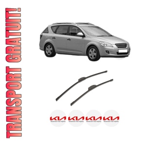 Set stergatoare auto KIA CEE'D SW (ED) din 2007-2012, pentru parbriz auto, 2 bucati, Bosch Aerotwin Retrofit, din cauciuc siliconat rezistent, 4 Stickere Auto KIA