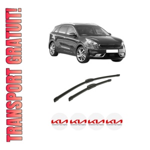 Set stergatoare auto KIA NIRO I (DE) din 2016-2022, pentru parbriz auto, 2 bucati, Bosch Aerotwin Retrofit, din cauciuc siliconat rezistent, 4 Stickere Auto KIA