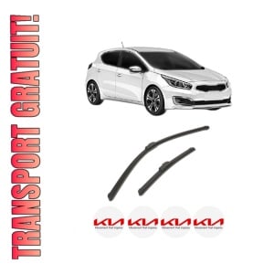 Set stergatoare auto KIA PRO CEE'D Hatchback Van (JD) din 2015-2018, pentru parbriz auto, 2 bucati, Bosch Aerotwin Retrofit, din cauciuc siliconat rezistent, 4 Stickere Auto KIA
