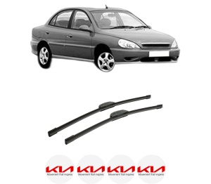 Set stergatoare auto KIA RIO I Saloon (DC_) din 2000-2005, pentru parbriz auto, 2 bucati, Bosch Aerotwin Retrofit, din cauciuc siliconat rezistent, 4 Stickere Auto KIA - Img 2