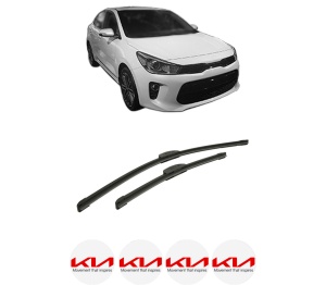 Set stergatoare auto KIA RIO IV Hatchback Van (YB, SC, FB) din 2017, pentru parbriz auto, 2 bucati, Bosch Aerotwin Retrofit, din cauciuc siliconat rezistent, 4 Stickere Auto KIA - Img 2