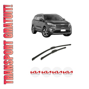 Set stergatoare auto KIA SORENTO III (UM) din 2015-2020, pentru parbriz auto, 2 bucati, Bosch Aerotwin Retrofit, din cauciuc siliconat rezistent, 4 Stickere Auto KIA
