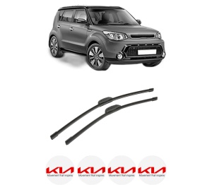 Set stergatoare auto KIA SOUL II (PS) din 2014-2018, pentru parbriz auto, 2 bucati, Bosch Aerotwin Retrofit, din cauciuc siliconat rezistent, 4 Stickere Auto KIA - Img 2
