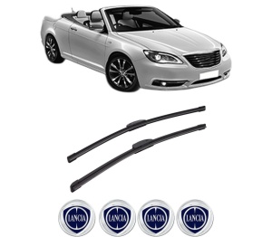 Set stergatoare auto LANCIA FLAVIA Convertible (JS_) din 2012-2014, pentru parbriz auto, 2 bucati, Bosch Aerotwin Retrofit, din cauciuc siliconat rezistent, 4 Stickere Auto LANCIA - Img 2