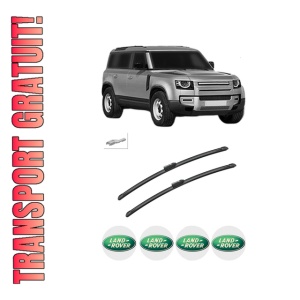 Set stergatoare auto LAND ROVER DEFENDER Van (L663) din 2020, pentru parbriz auto, 2 bucati, Bosch Aerotwin, din cauciuc siliconat rezistent, 4 Stickere Auto LAND ROVER