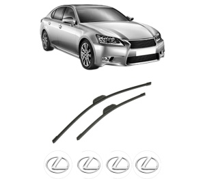 Set stergatoare auto LEXUS GS (_L1_) din 2011-2018, pentru parbriz auto, 2 bucati, Bosch Aerotwin Retrofit, din cauciuc siliconat rezistent, 4 Stickere Auto LEXUS - Img 2