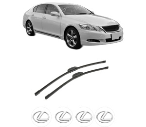 Set stergatoare auto LEXUS GS (_S19_) din 2005-2011, pentru parbriz auto, 2 bucati, Bosch Aerotwin Retrofit, din cauciuc siliconat rezistent, 4 Stickere Auto LEXUS - Img 2
