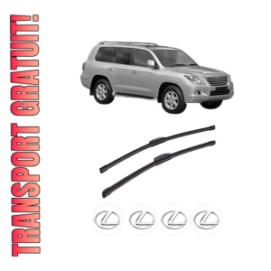 Set stergatoare auto LEXUS LX (_J2_) din 2007-2015, pentru parbriz auto, 2 bucati, Bosch Aerotwin Retrofit, din cauciuc siliconat rezistent, 4 Stickere Auto LEXUS
