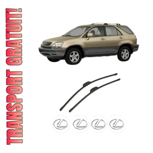 Set stergatoare auto LEXUS RX (_U3_) din 2003-2008, pentru parbriz auto, 2 bucati, Bosch Aerotwin Retrofit, din cauciuc siliconat rezistent, 4 Stickere Auto LEXUS