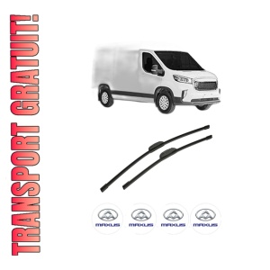 Set stergatoare auto MAXUS DELIVER 9 Van din 2020-2022, pentru parbriz auto, 2 bucati, Bosch Aerotwin Retrofit, din cauciuc siliconat rezistent, 4 Stickere Auto MAXUS