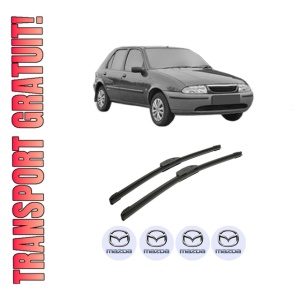 Set stergatoare auto MAZDA 121 III (JASM, JBSM) din 1996-2003, pentru parbriz auto, 2 bucati, Bosch Aerotwin Retrofit, din cauciuc siliconat rezistent, 4 Stickere Auto MAZDA