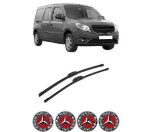 Set stergatoare auto MERCEDES-BENZ CITAN Mixto (Double Cabin) (W415) din 2012-2021, pentru parbriz auto, 2 bucati, Bosch Aerotwin Retrofit, din cauciuc siliconat rezistent, 4 Stickere Auto MERCEDES-BENZ - Img 2