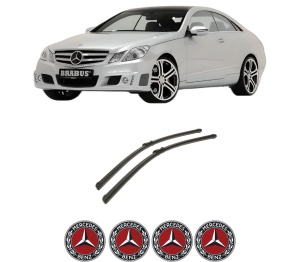 Set stergatoare auto MERCEDES-BENZ E-CLASS Coupe (C207) din 2009-2016, pentru parbriz auto, 2 bucati, Bosch Aerotwin, din cauciuc siliconat rezistent, 4 Stickere Auto MERCEDES-BENZ - Img 2