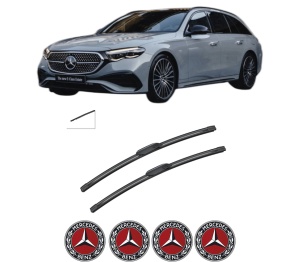 Set stergatoare auto MERCEDES-BENZ E-CLASS T-Model (S214) din 2023-2024, pentru parbriz auto, 2 bucati, Bosch Aerotwin, din cauciuc siliconat rezistent, 4 Stickere Auto MERCEDES-BENZ - Img 2